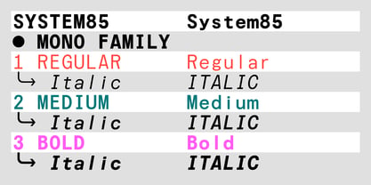 System85 Mono Font Poster 2